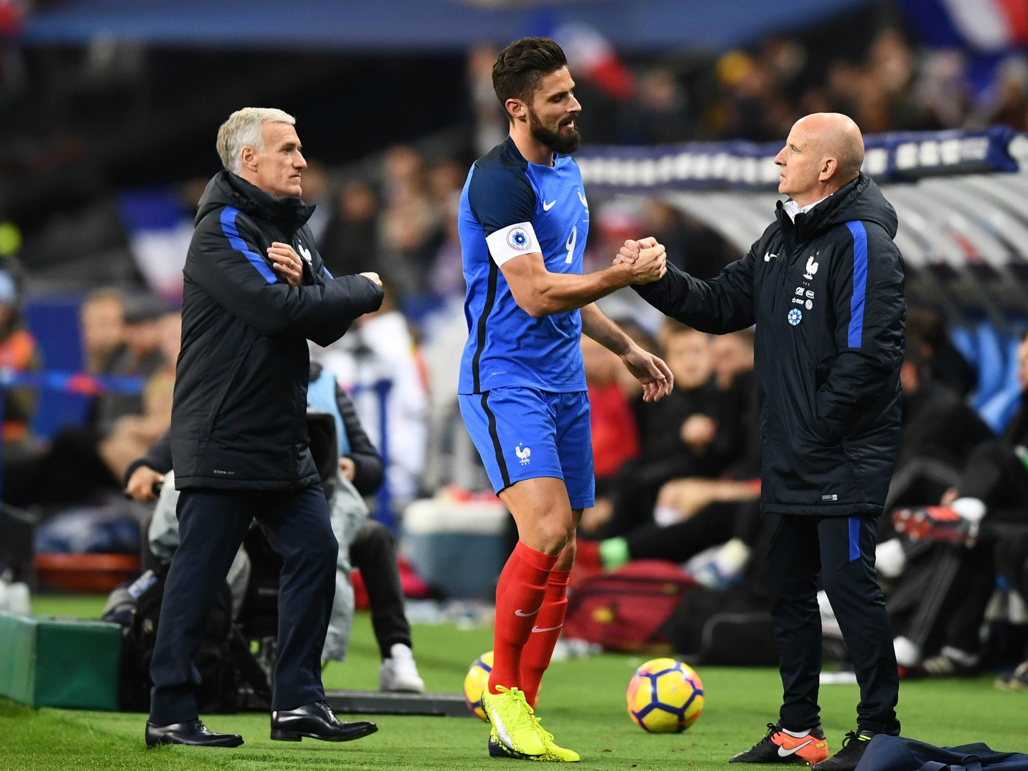 Giroud was forced off in France's 2-0 defeat of Wales with a thigh injury