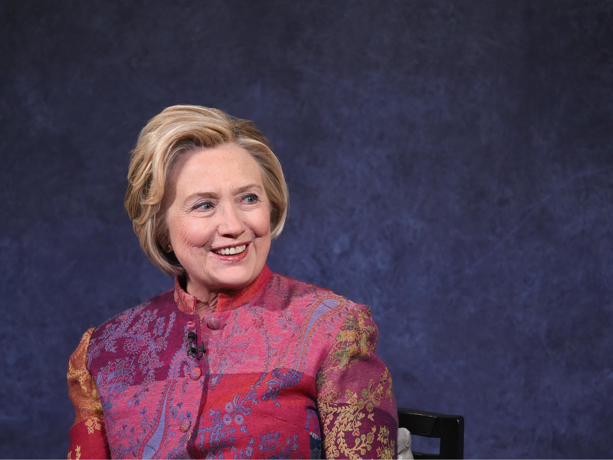 Former US Secretary of State Hillary Rodham Clinton speaks onstage during The Child Mind Institute Summit: 13 November 2017 in New York City.