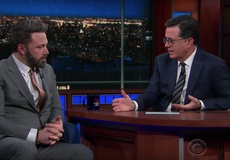 Affleck challenged directly over alleged sexual assault by Colbert