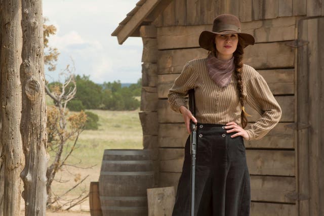 'Godless' is a bit of a departure for British actress Michelle Dockery, who plays a trigger-happy widow