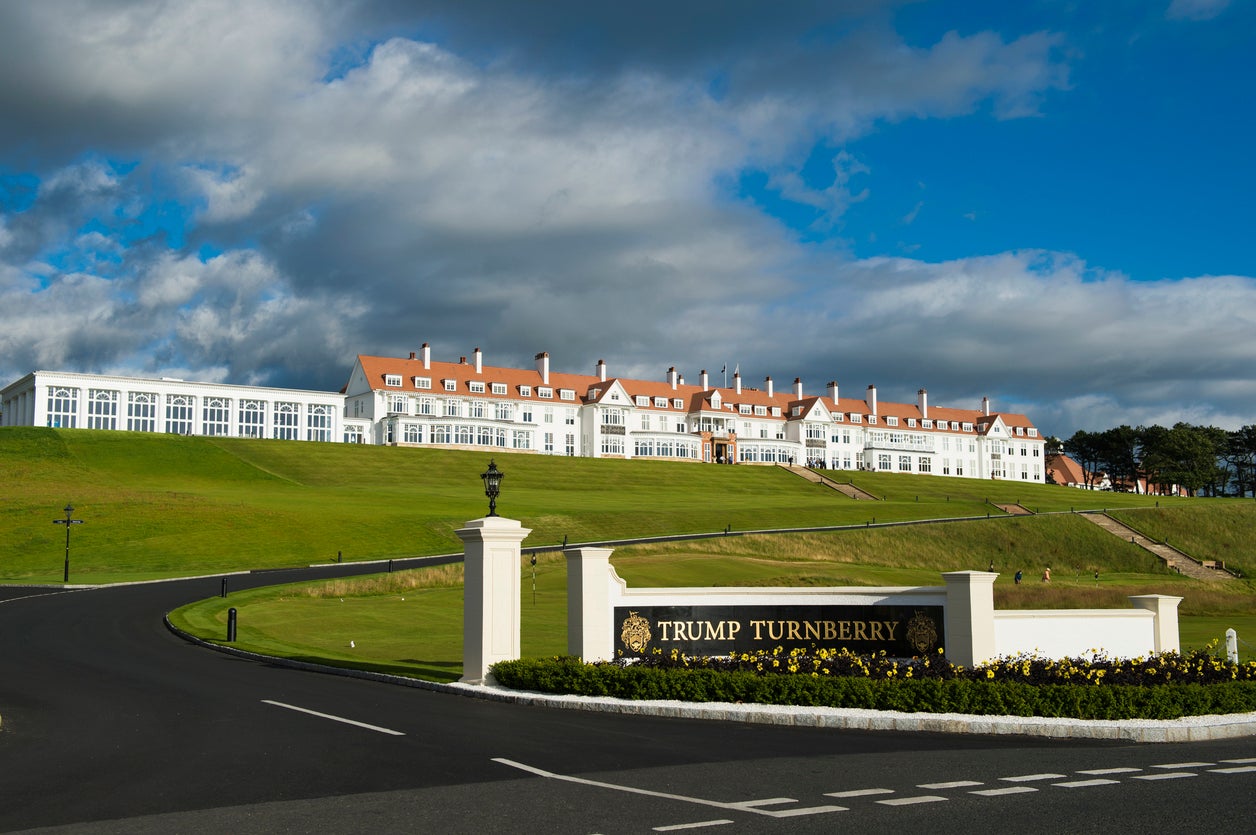 Room prices have fallen by 8 per cent at Trump Turnberry since the President took office