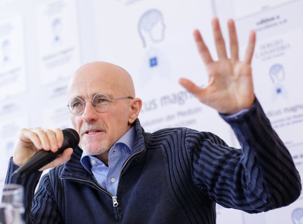 Sergio Canavero takes on his critics during a news conference in Vienna on Friday