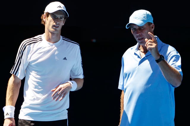 Andy Murray talks with coach Ivan Lendl; the split was described as 'mutual'