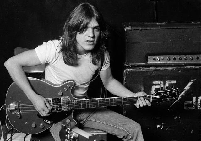 AC/DC shared this image of Malcolm Young with the news of his death aged 64