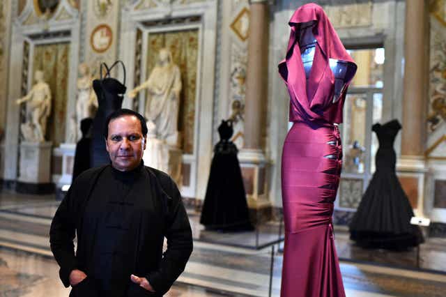 Azzedine Alaïa at an exhibition of his designs in Rome, 2015