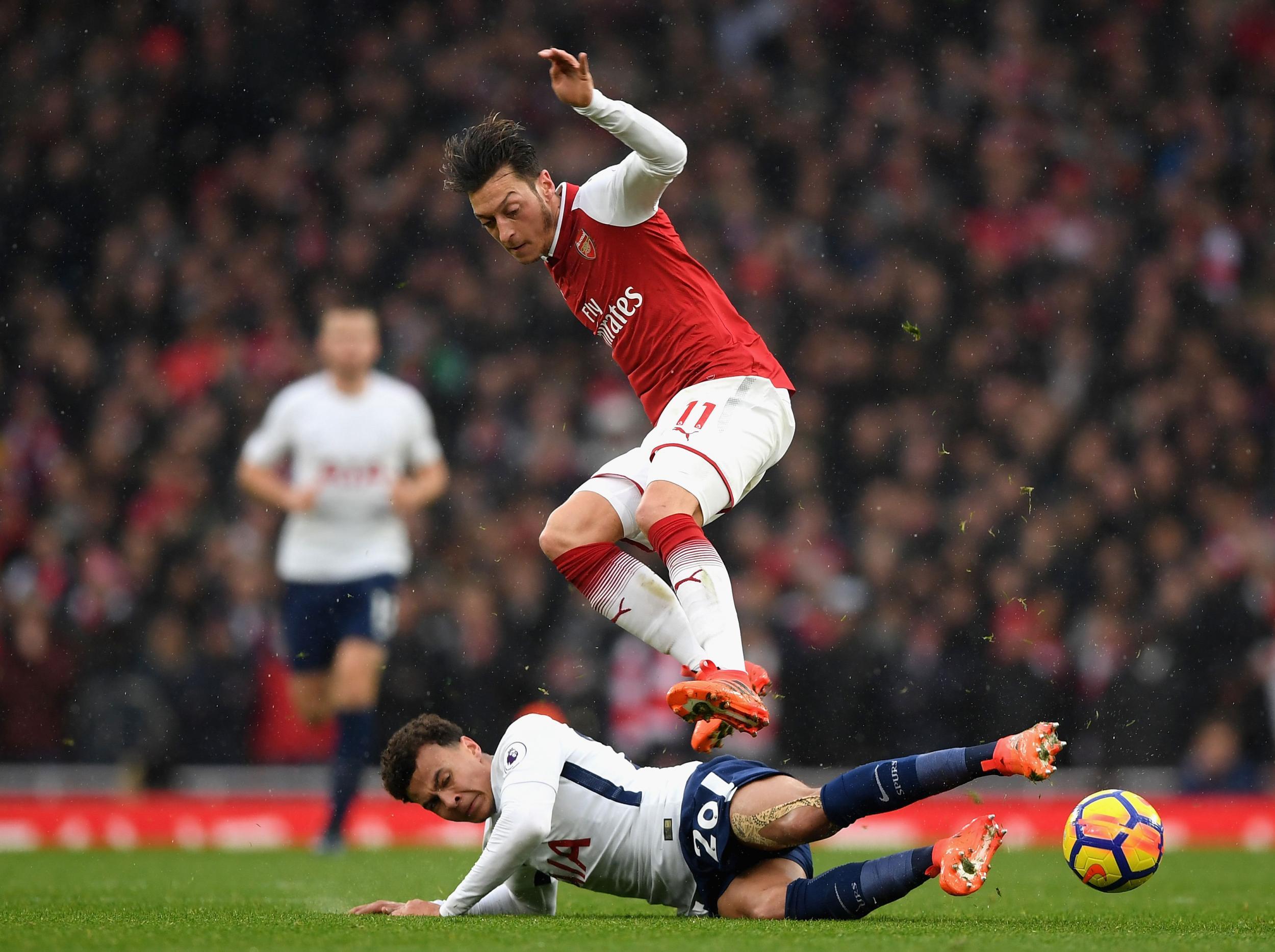 Mesut Ozil put in an assertive display for Arsenal in the north London derby