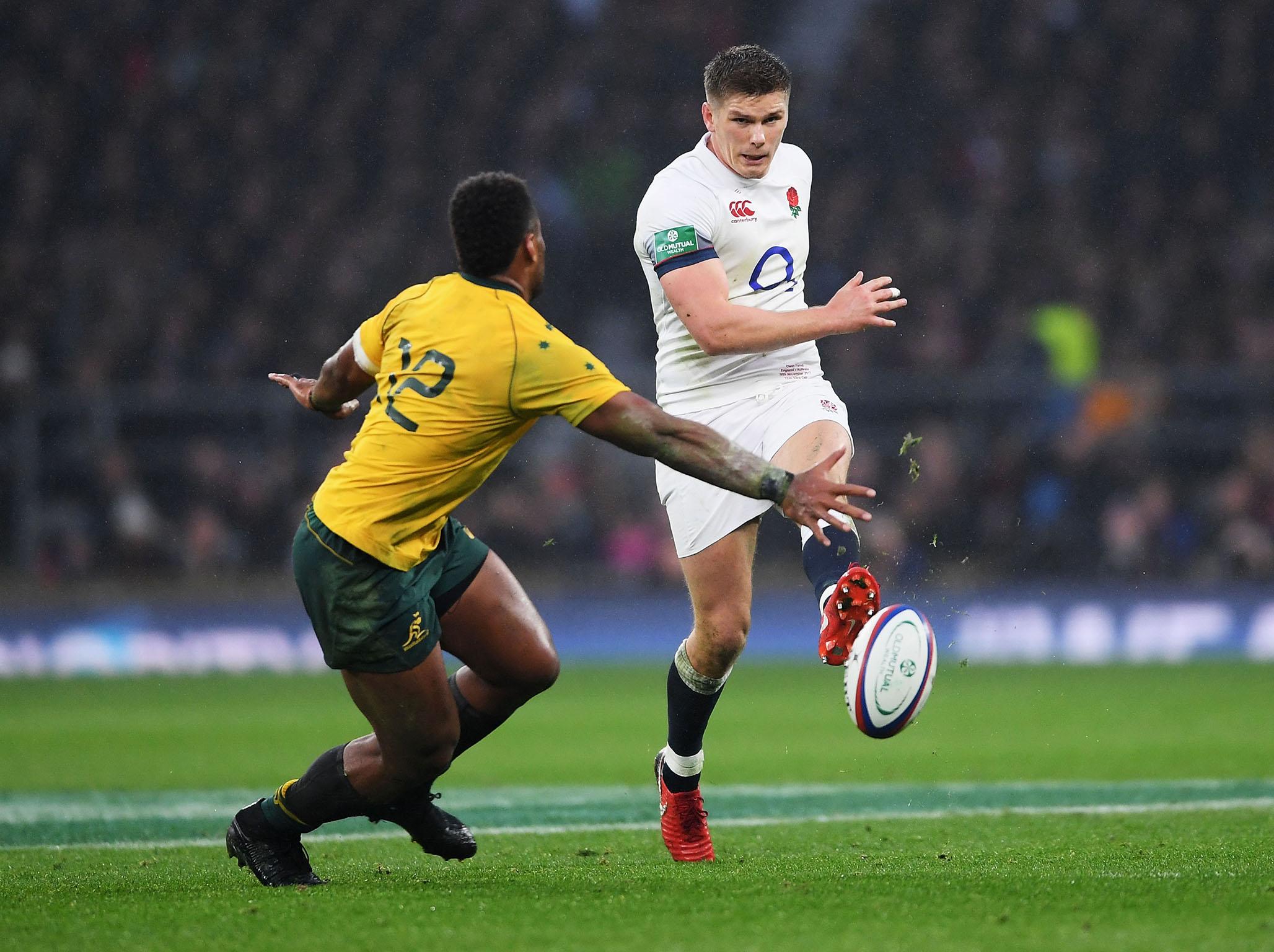 England's familiarity at playing Australia can give them an edge, says Farrell (Getty)
