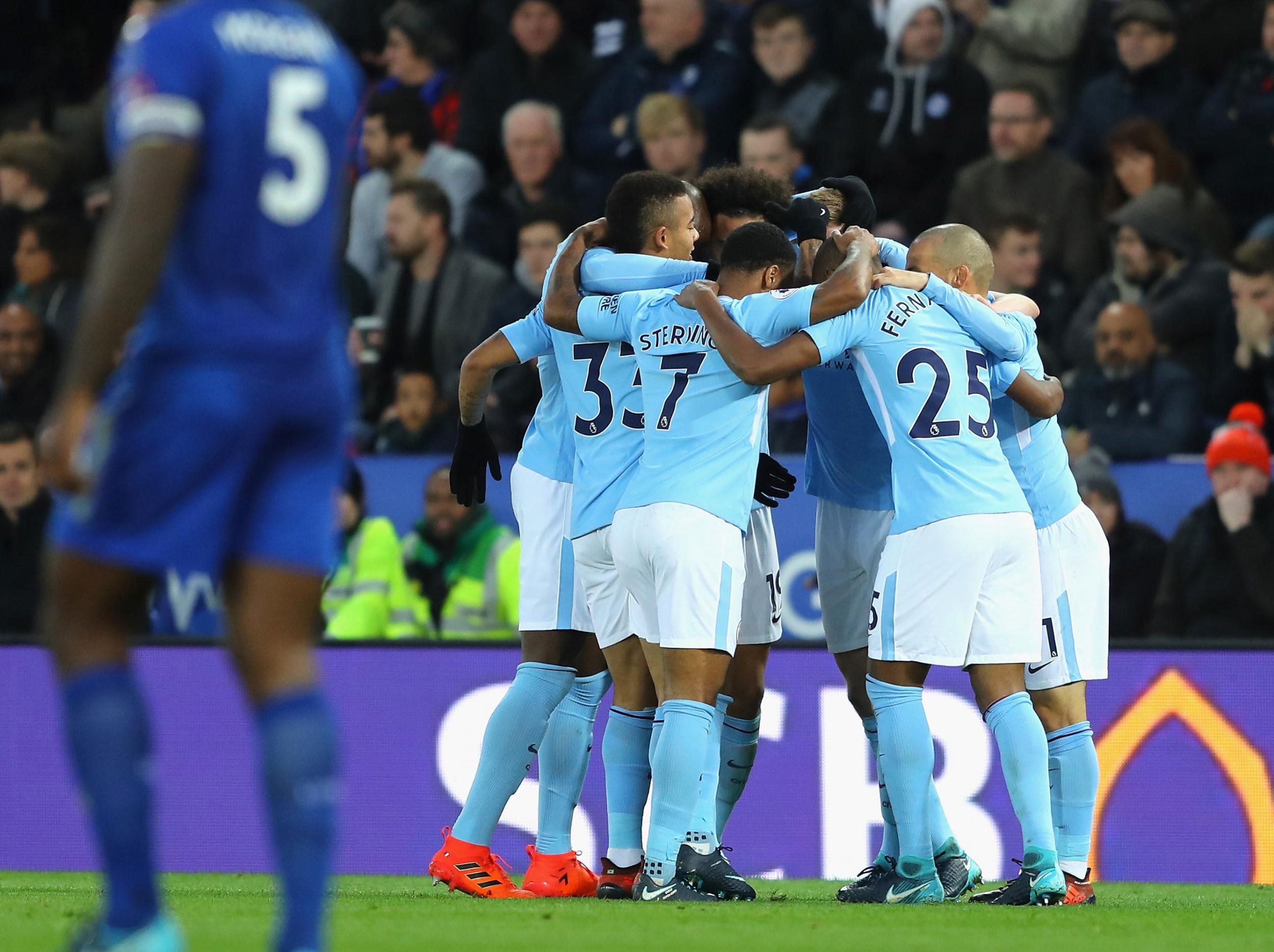 &#13;
City's unbeaten run continued at the King Power &#13;