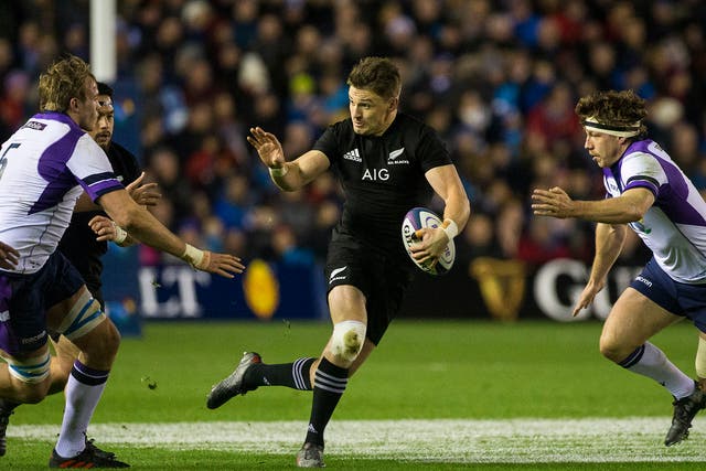 Beaude Barrett scored the all-important try for New Zealand