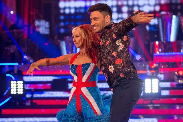 Debbie McGee and Giovanni Pernice performed a Spice Girls-themed samba in Strictly's Blackpool week