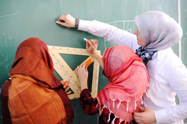 Survey found 18 per cent of 800 primary schools in England list the hijab as part of their uniform policy