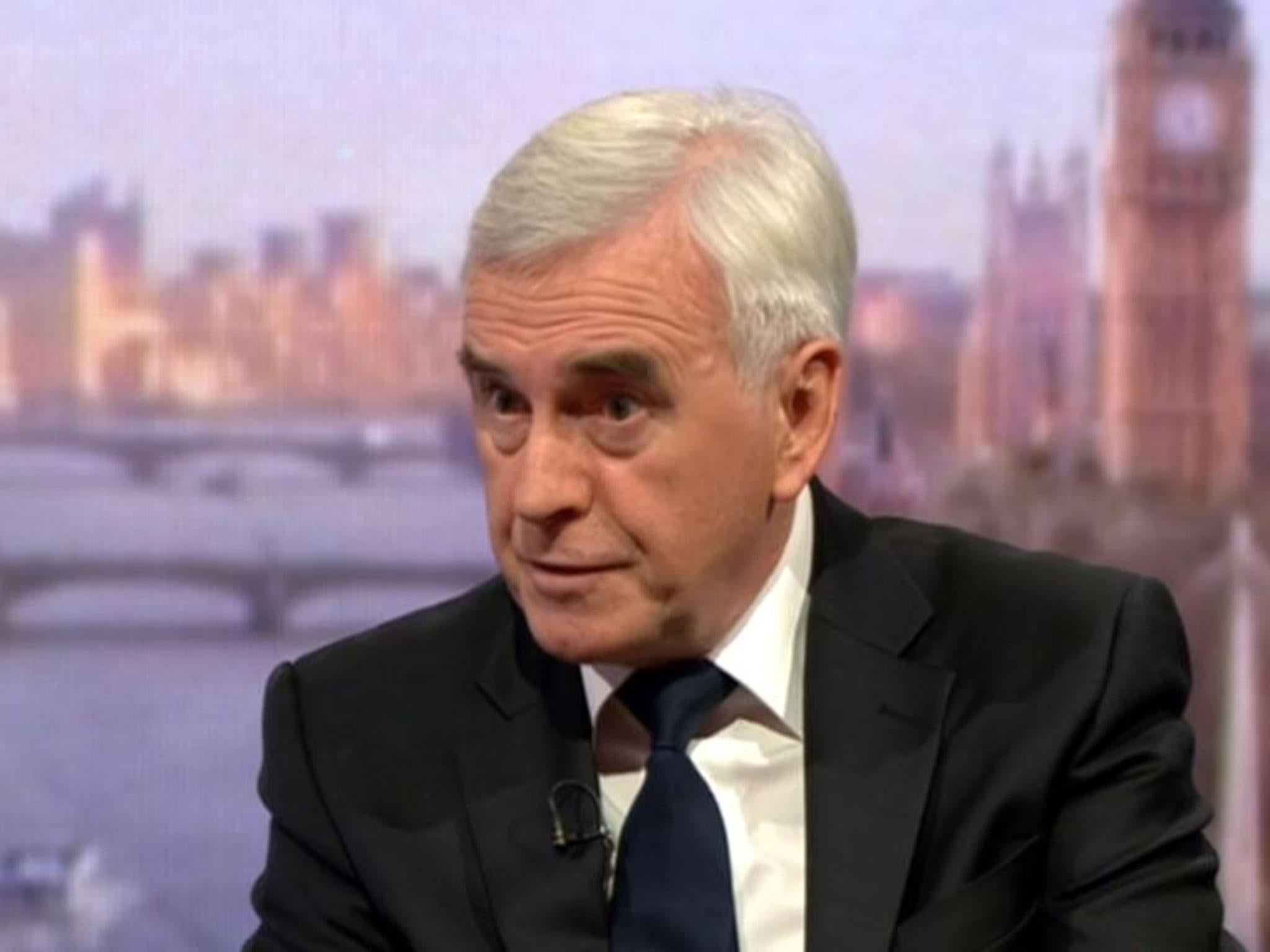 Shadow Chancellor John McDonnell was among those who voted with the government against the amendment