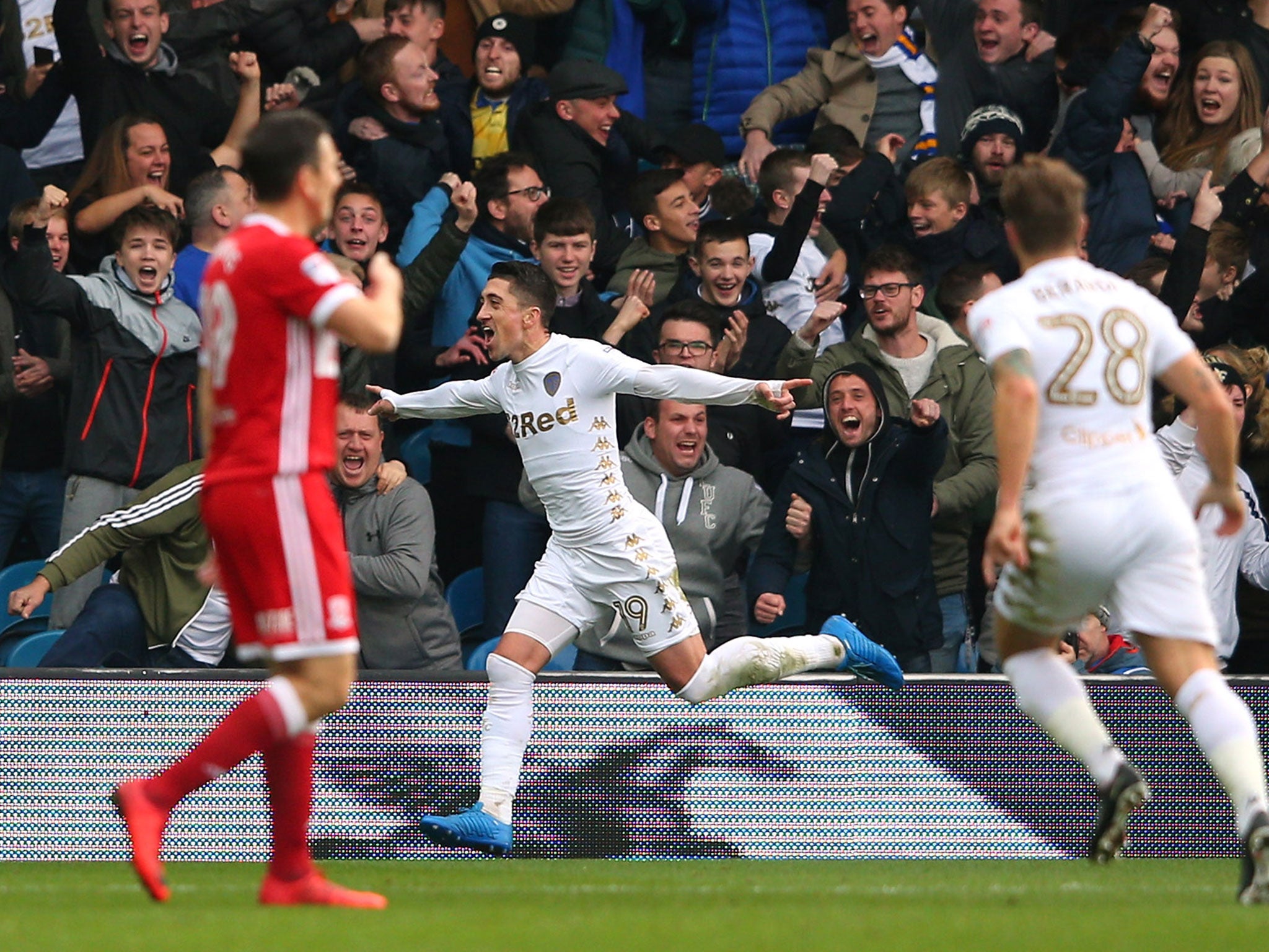 Pablo Hernandez opened the scoring at Elland Road