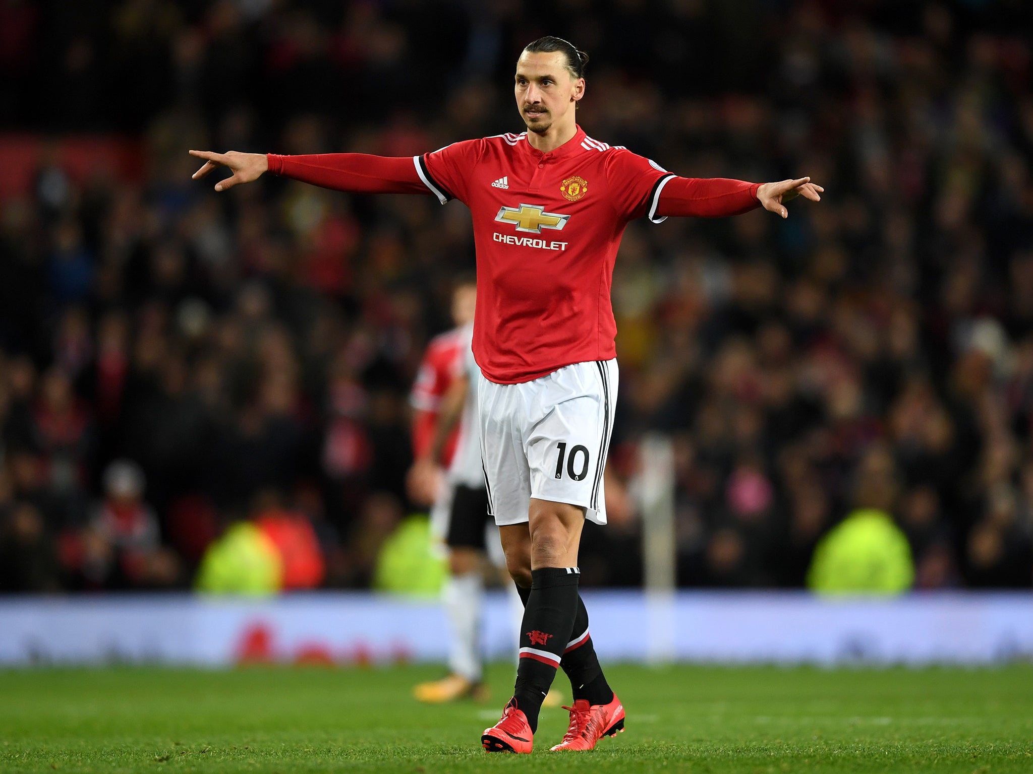 Ibrahimovic made his first appearance since April in the 4-1 win over Newcastle