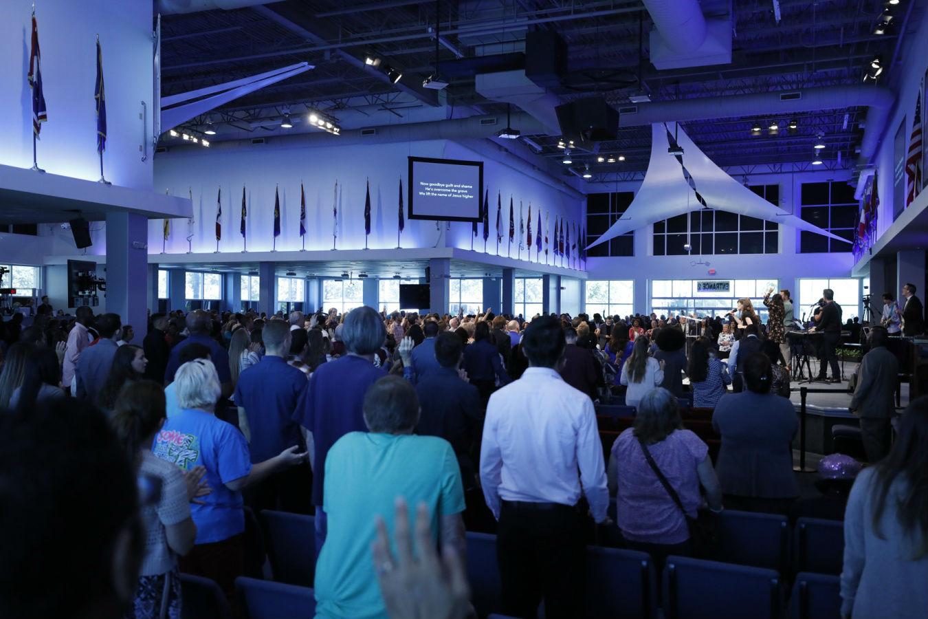 The church's services are frequently livestreamed