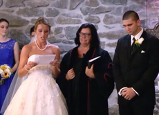 Bride wows wedding guests with emotional speech to groom's ex