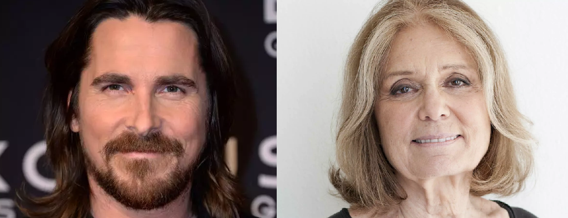 Christian Bale (left) and activist Gloria Steinem (right). (Getty Images / AP )