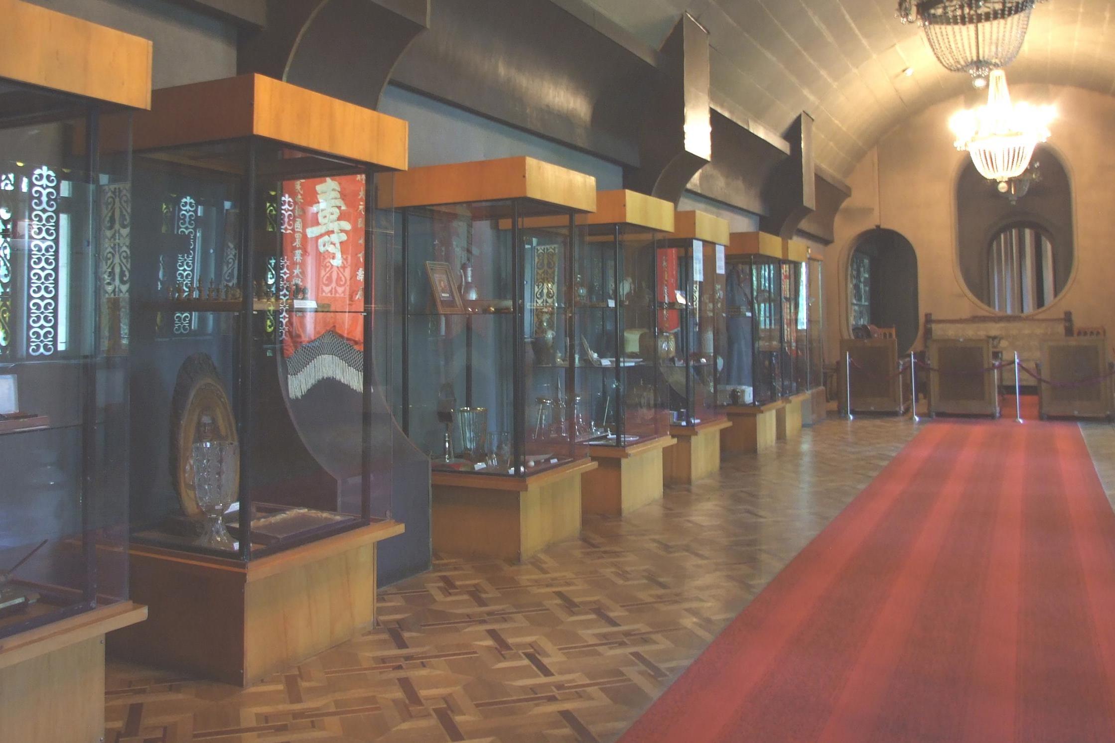 The Stalin Museum has a series of rooms containing encased memorabilia