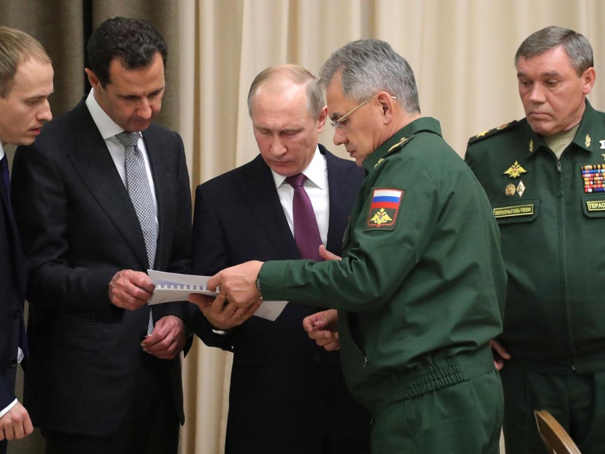 Vladimir Putin and Syria's Assad study military plans in Sochi