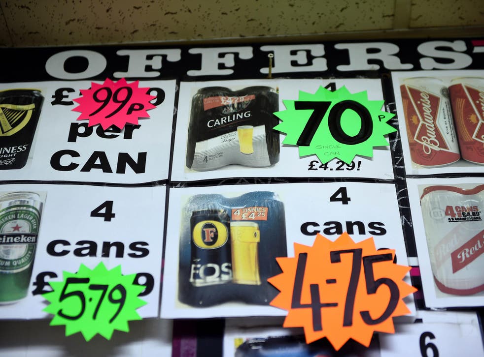 The proposed 50p per unit charge means four cans of lager would cost at least £4.40