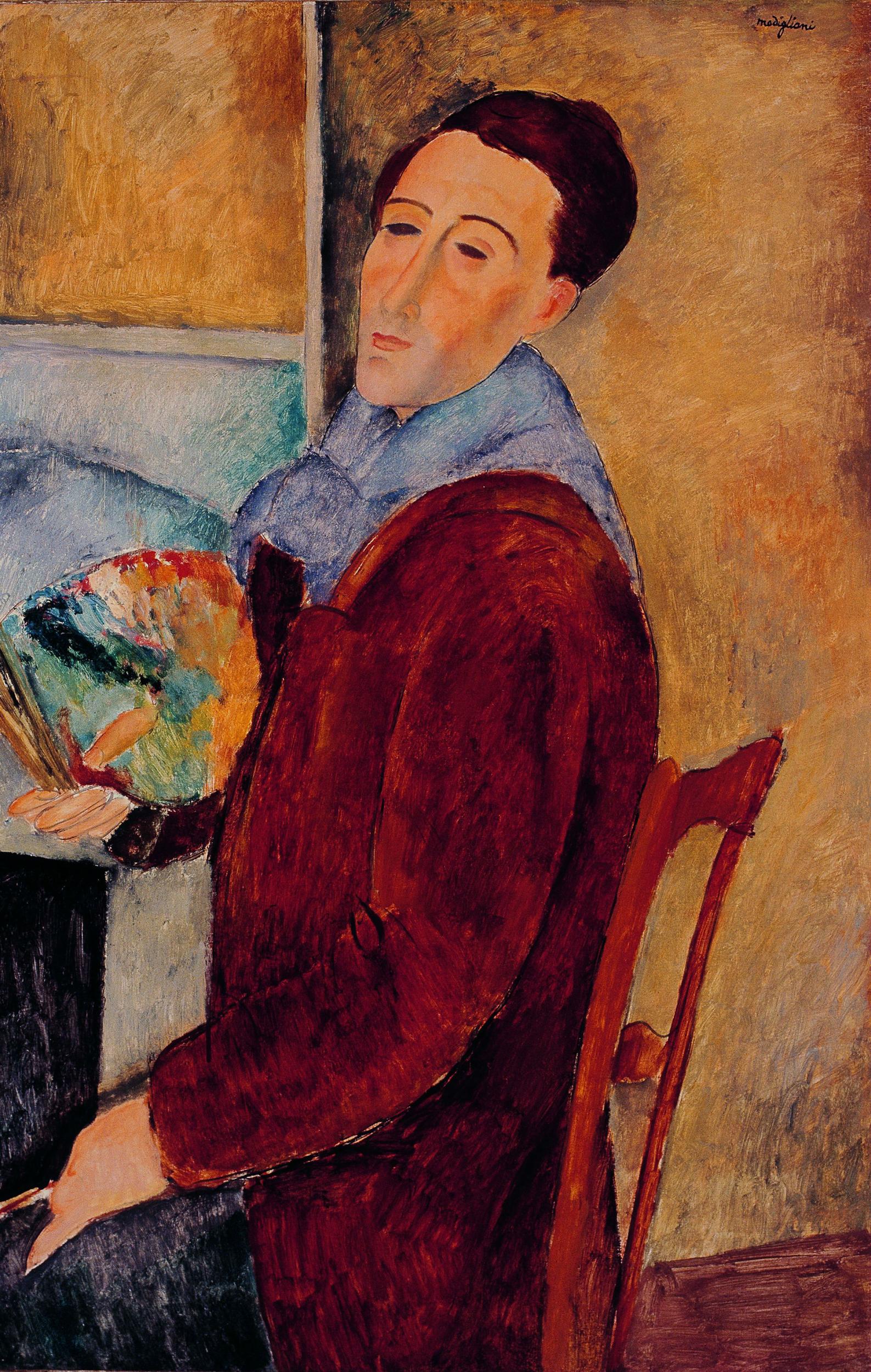 Modigliani’s ‘Self Portrait’, 1919 (Museu de Arte Conemporânea da Universidade de São Paulo, Brazil)
