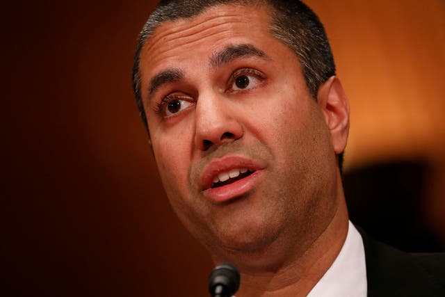 Federal Communications Commission Chairman Ajit Pai, seen here on Capitol Hill in Washington on June 20, 2017, says ending net neutrality rules will benefit consumers