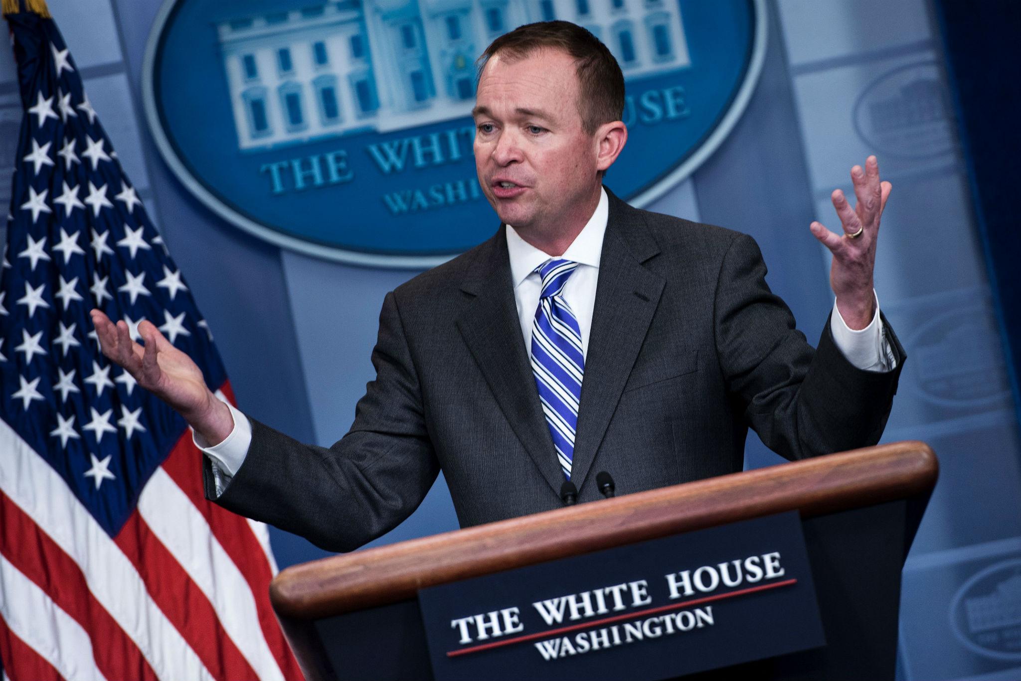 ProPublica obtained records on who White House Budget Director Mick Mulvaney met with (BRENDAN SMIALOWSKI/AFP/Getty Images)