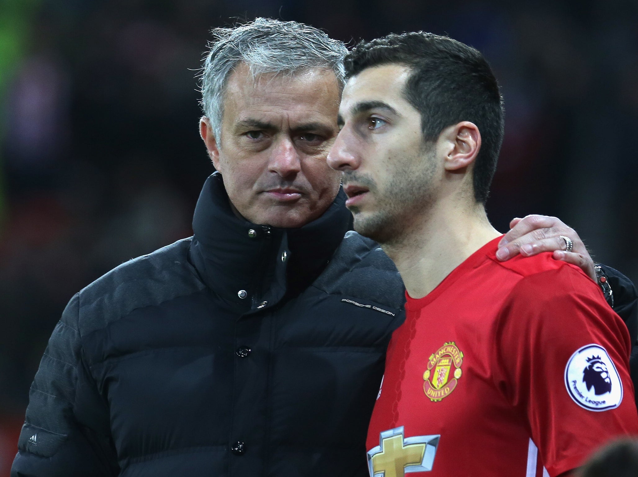 Manchester United manager Jose Mourinho plays down talk of a rift with Henrikh Mkhitaryan
