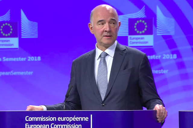 Pierre Moscovici made the announcement hours ahead of the Budget
