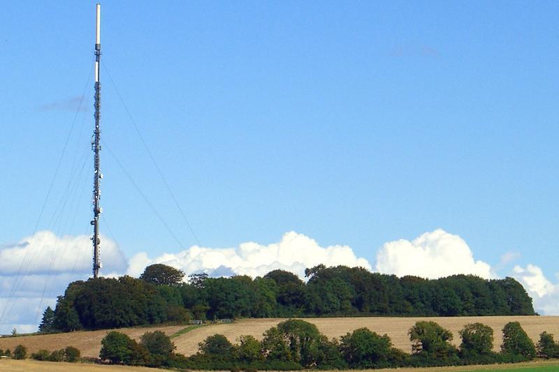 The Hannington transmitter, from where the broadcast signal was hijacked (Wikipedia)