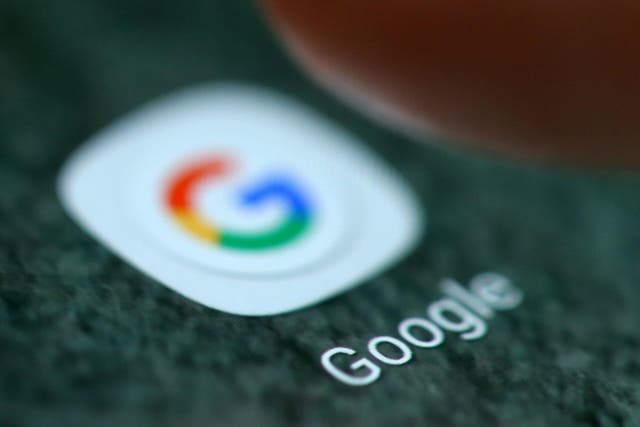 The Google app logo is seen on a smartphone in this picture illustration taken September 15, 2017