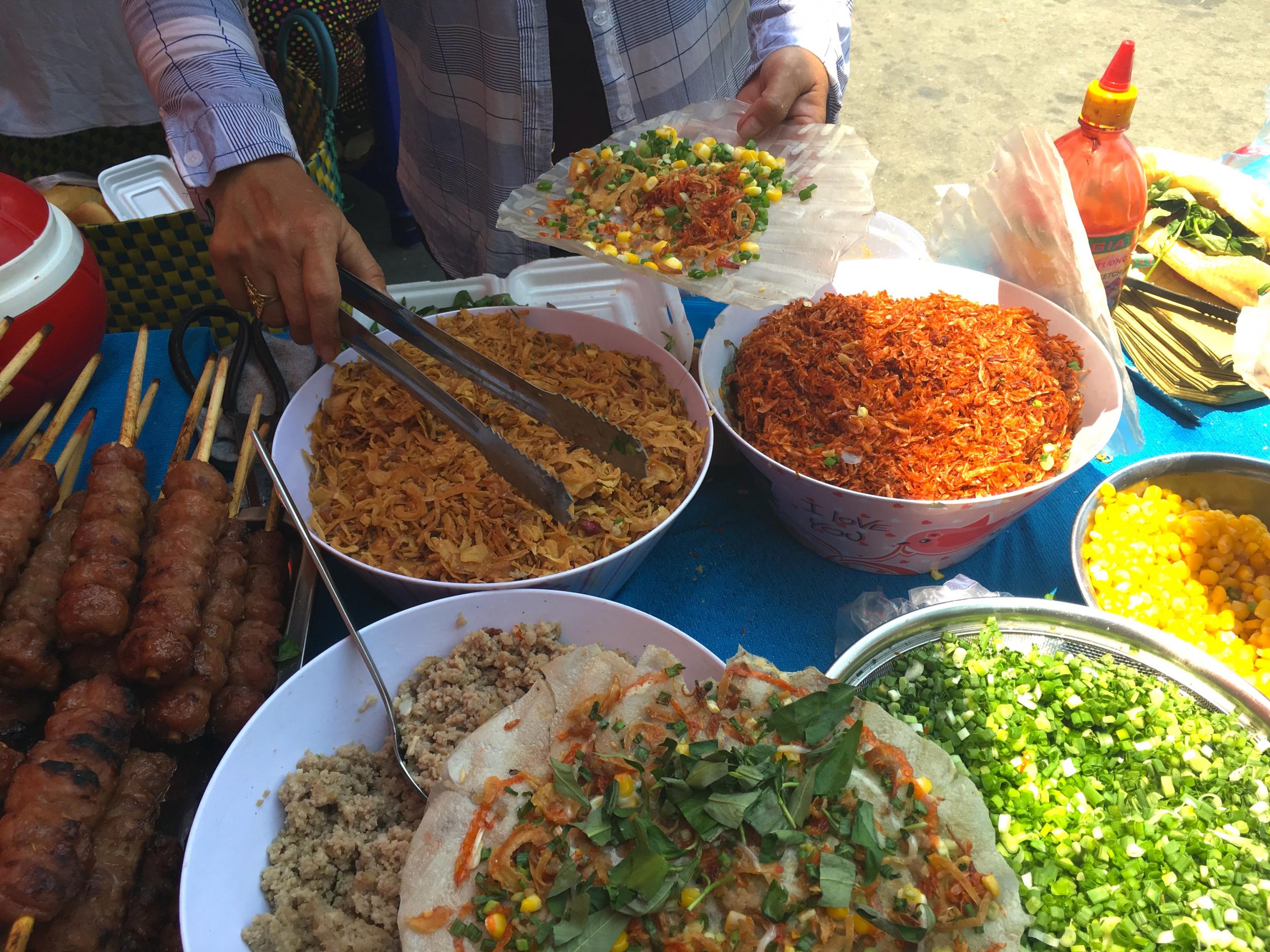 Banh trang nuong is a Vietnamese pizza