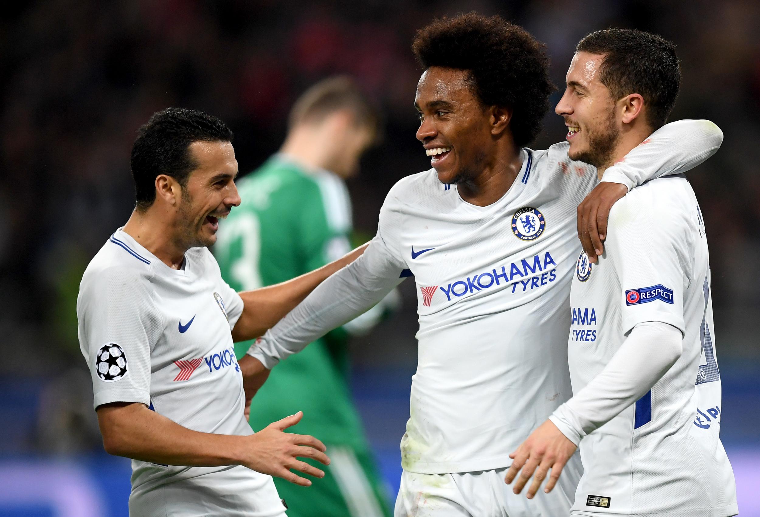 &#13;
Willian insisted he was fouled for the first-half penalty &#13;