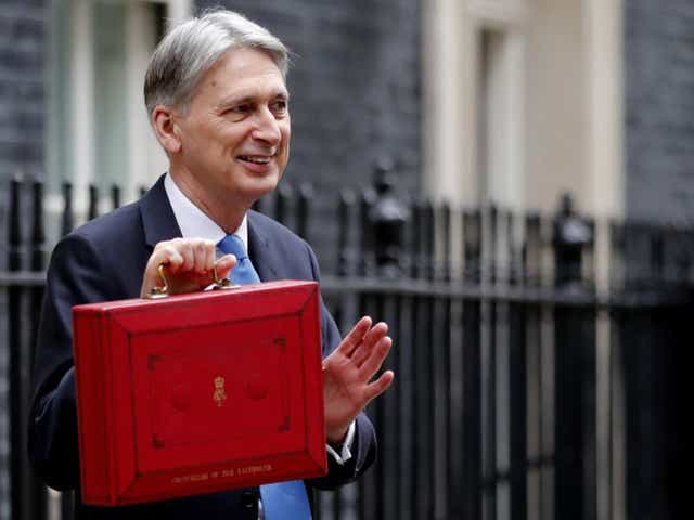 Philip Hammond on Downing Street ahead of the 2017 Budget Statement