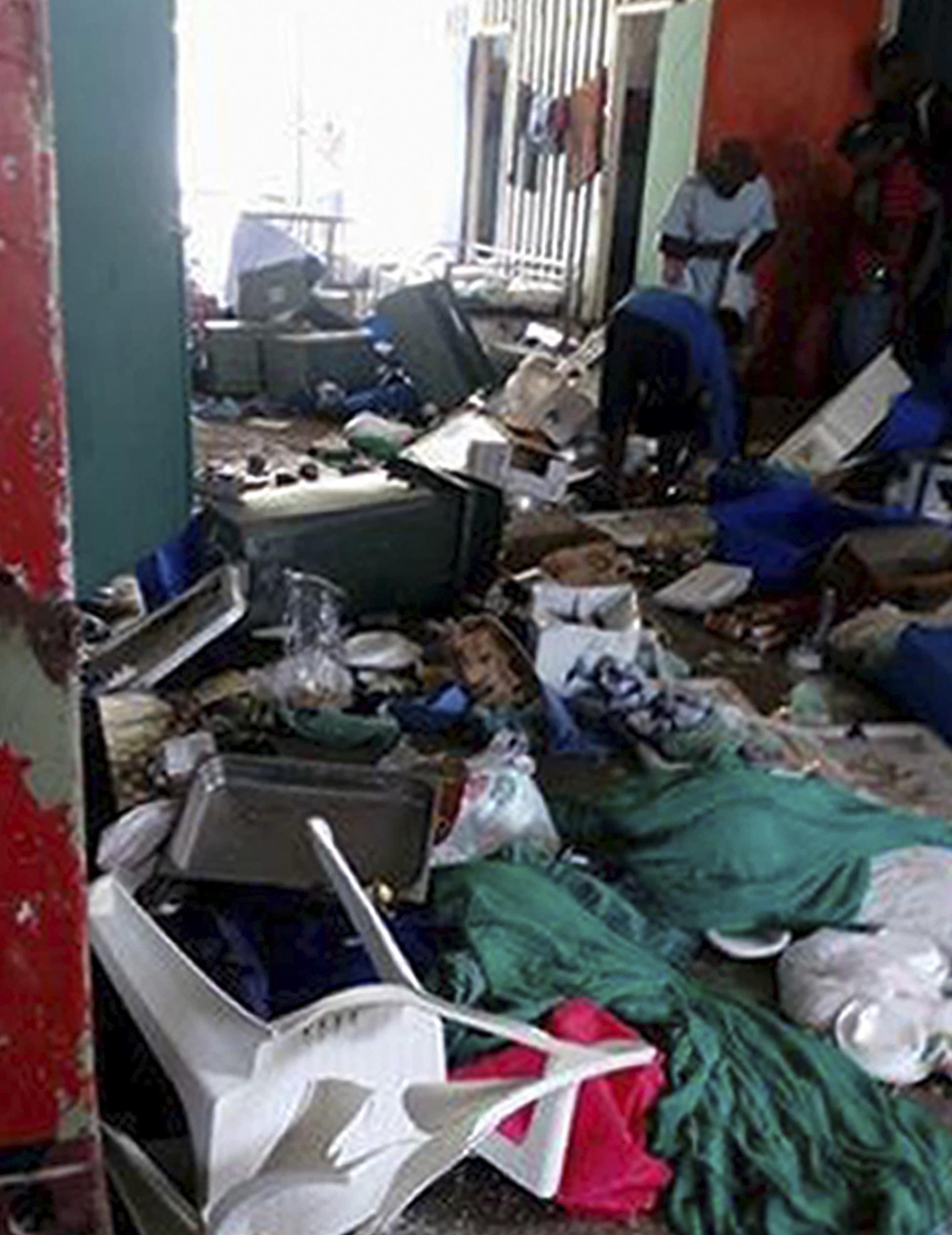 Image purportedly shows the ransacked immigration camp on Manus Island, Papua New Guinea, on Thursday