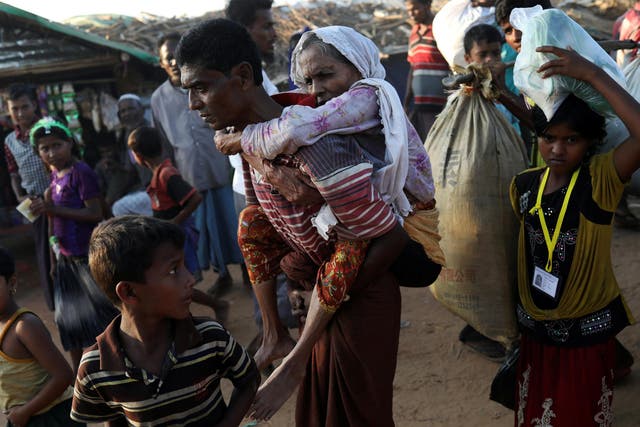 Rohingya refugees at Cox's Bazar, Bangladesh