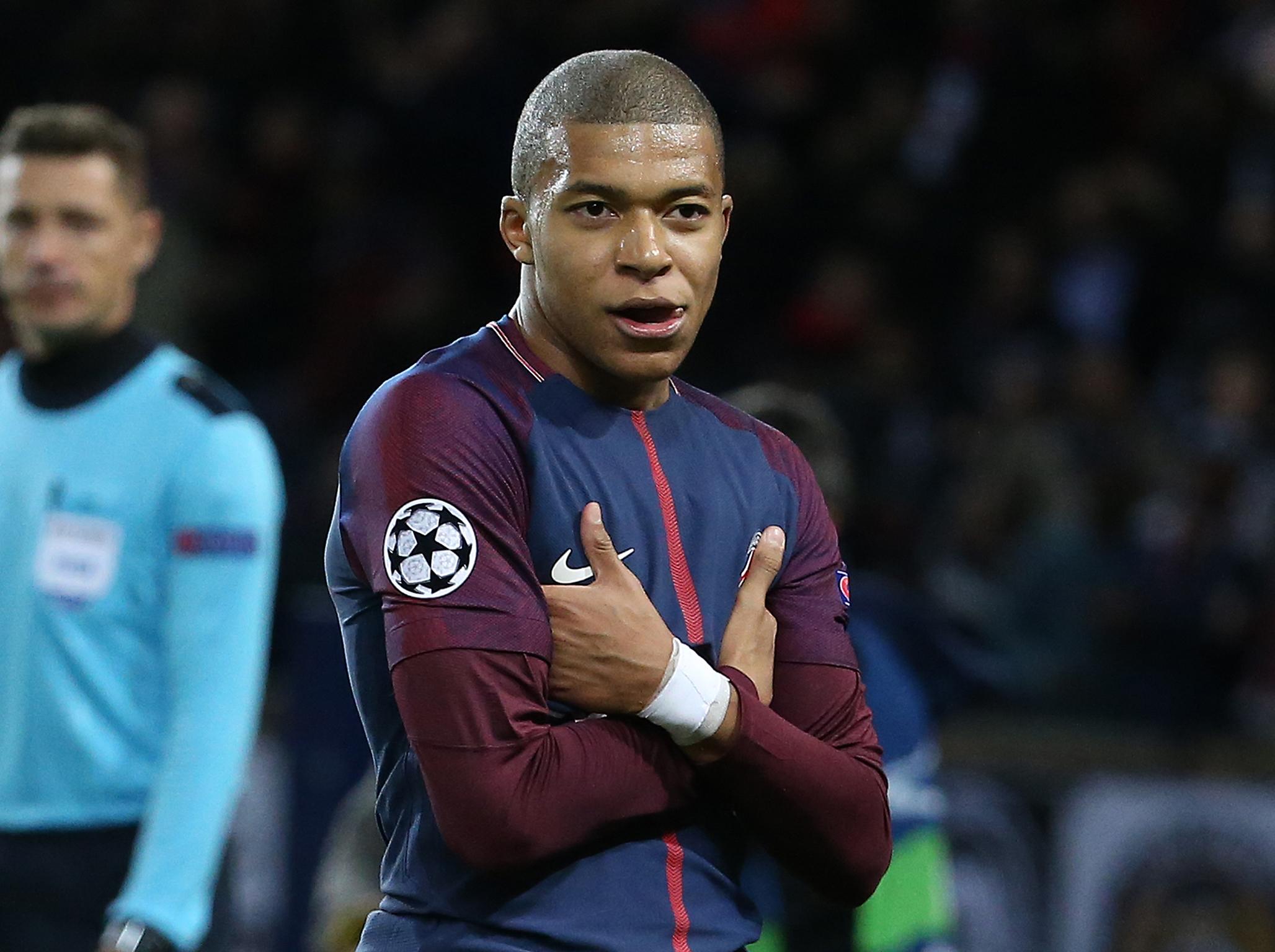 Mbappe is on loan at PSG before a permanent move in the summer