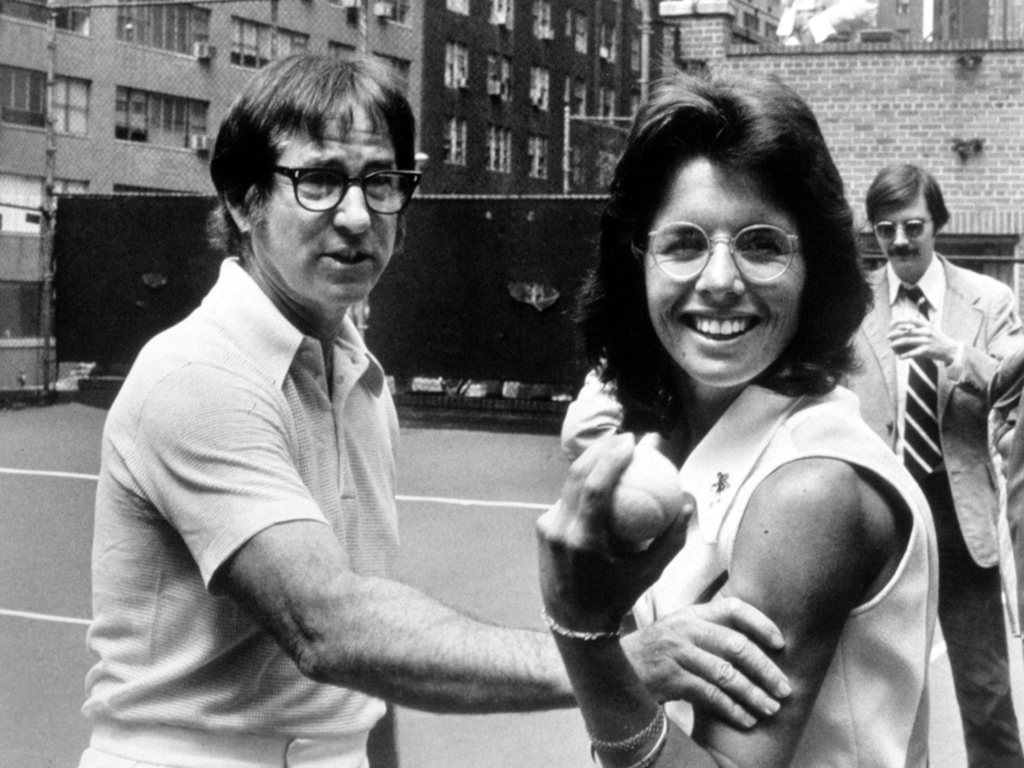 Billie Jean King and Bobby Riggs in 1973