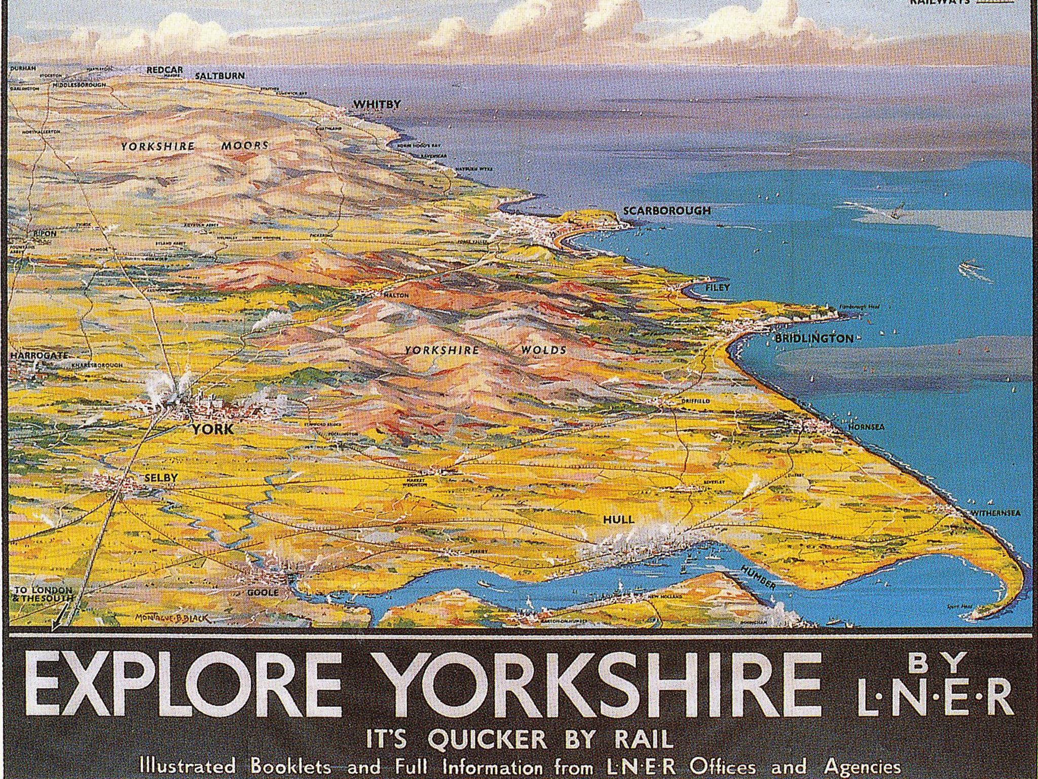 TU9 Vintage Yorkshire British Railways Railway Travel Tourism Poster Re-Print A4 