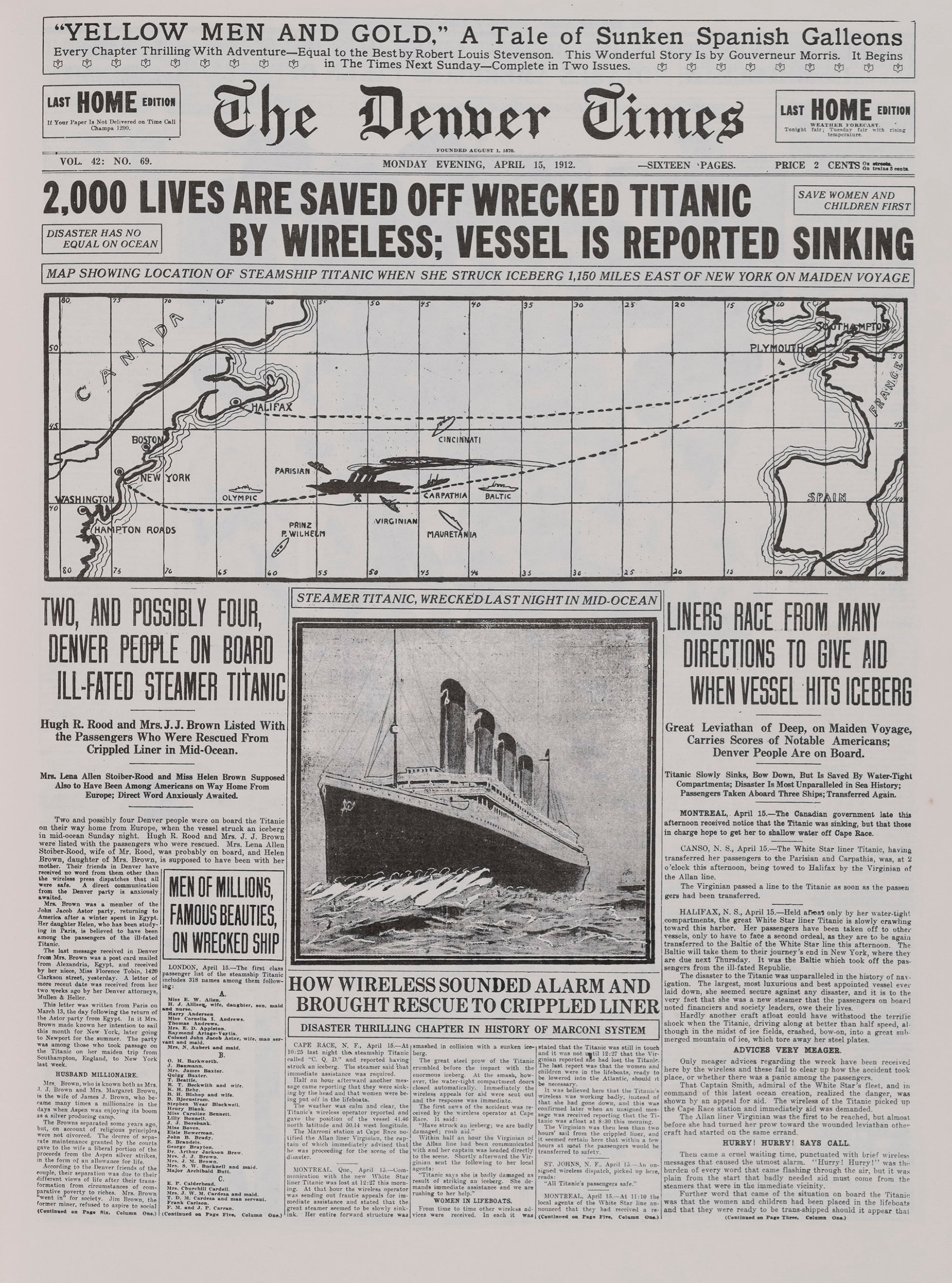 Newspapers in the US were unduly upbeat about the Titanic disaster