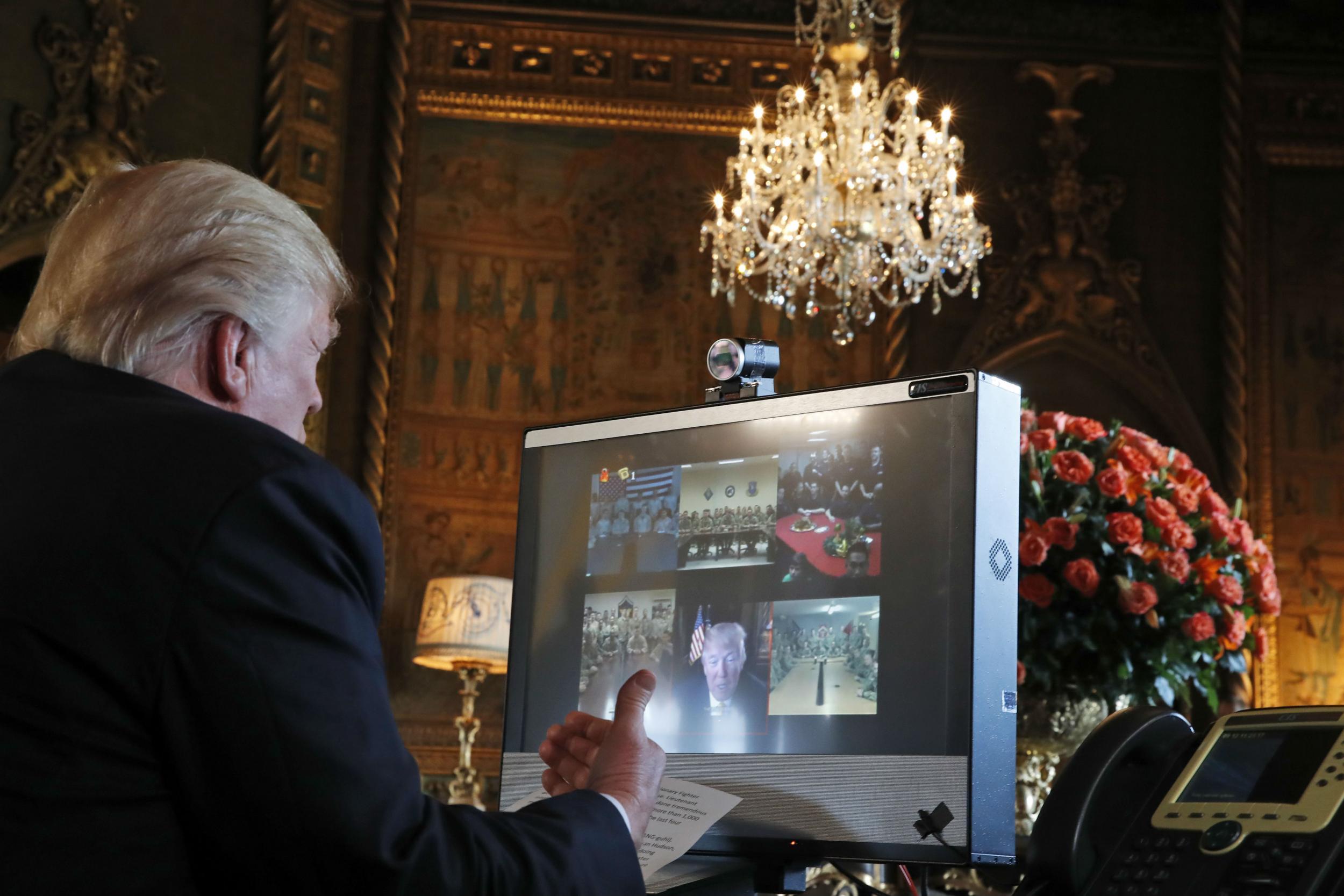 Mr Trump sought to take credit for recent successes against Isis