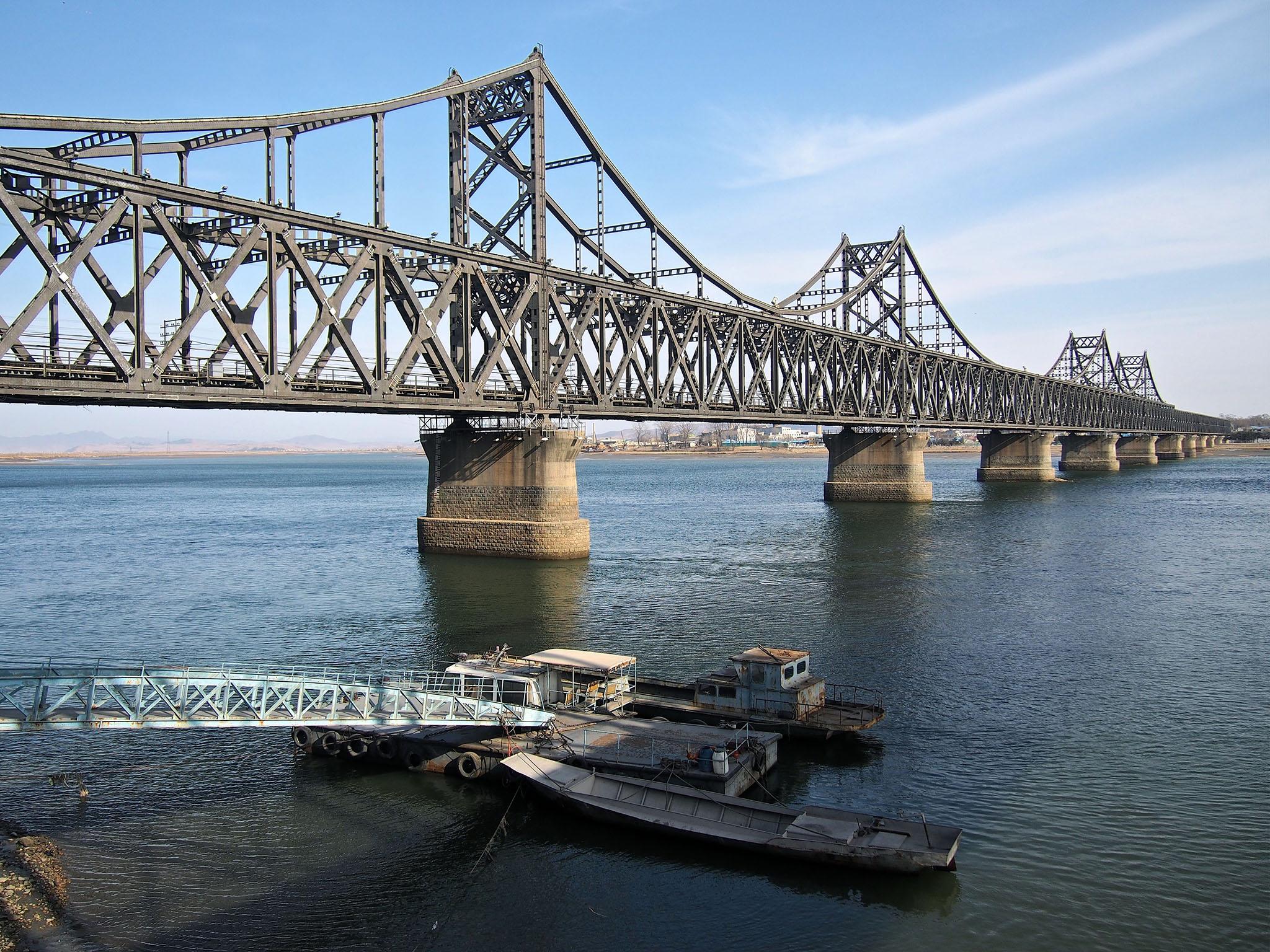 The Sino-Korean Friendship Bridge over the Yalu River is currently closed for 'maintenance'