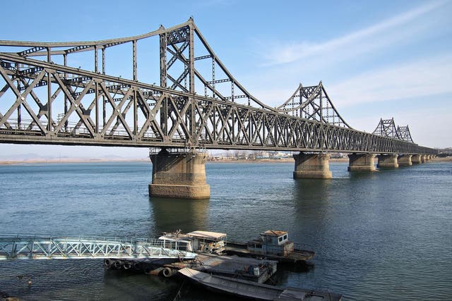 The Sino-Korean Friendship Bridge over the Yalu River is currently closed for 'maintenance'