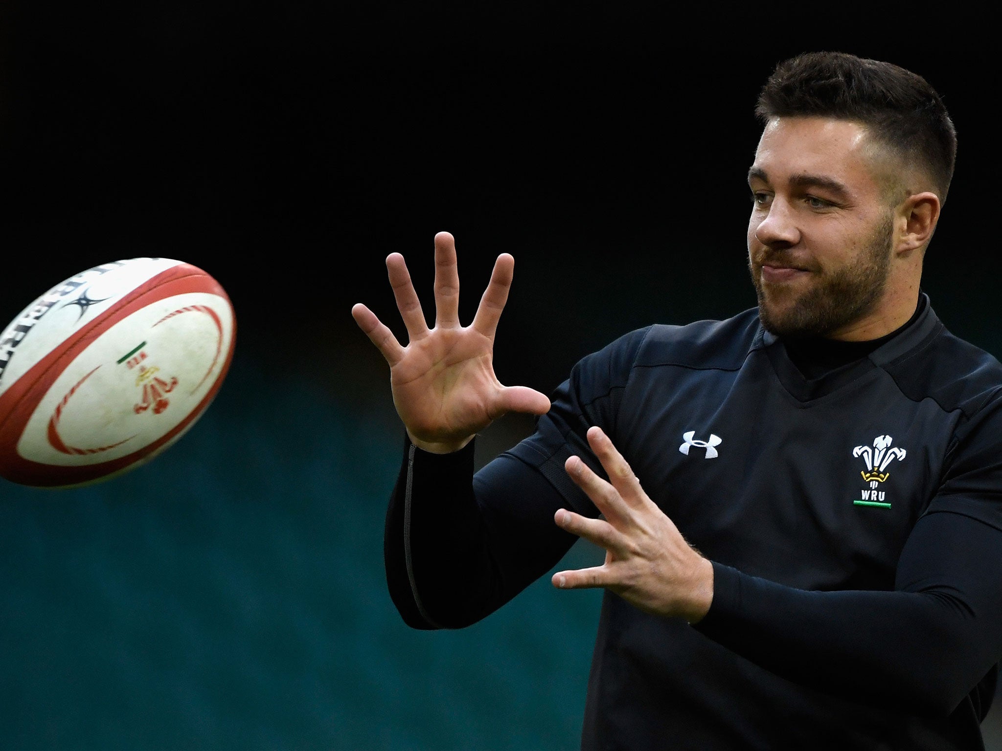 Rhys Webb in training ahead of his side's clash with the All Blacks