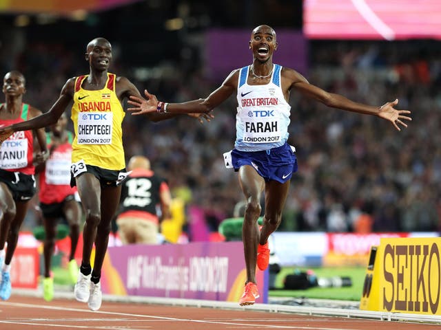 Farah retained his 10,000m world title in London this year