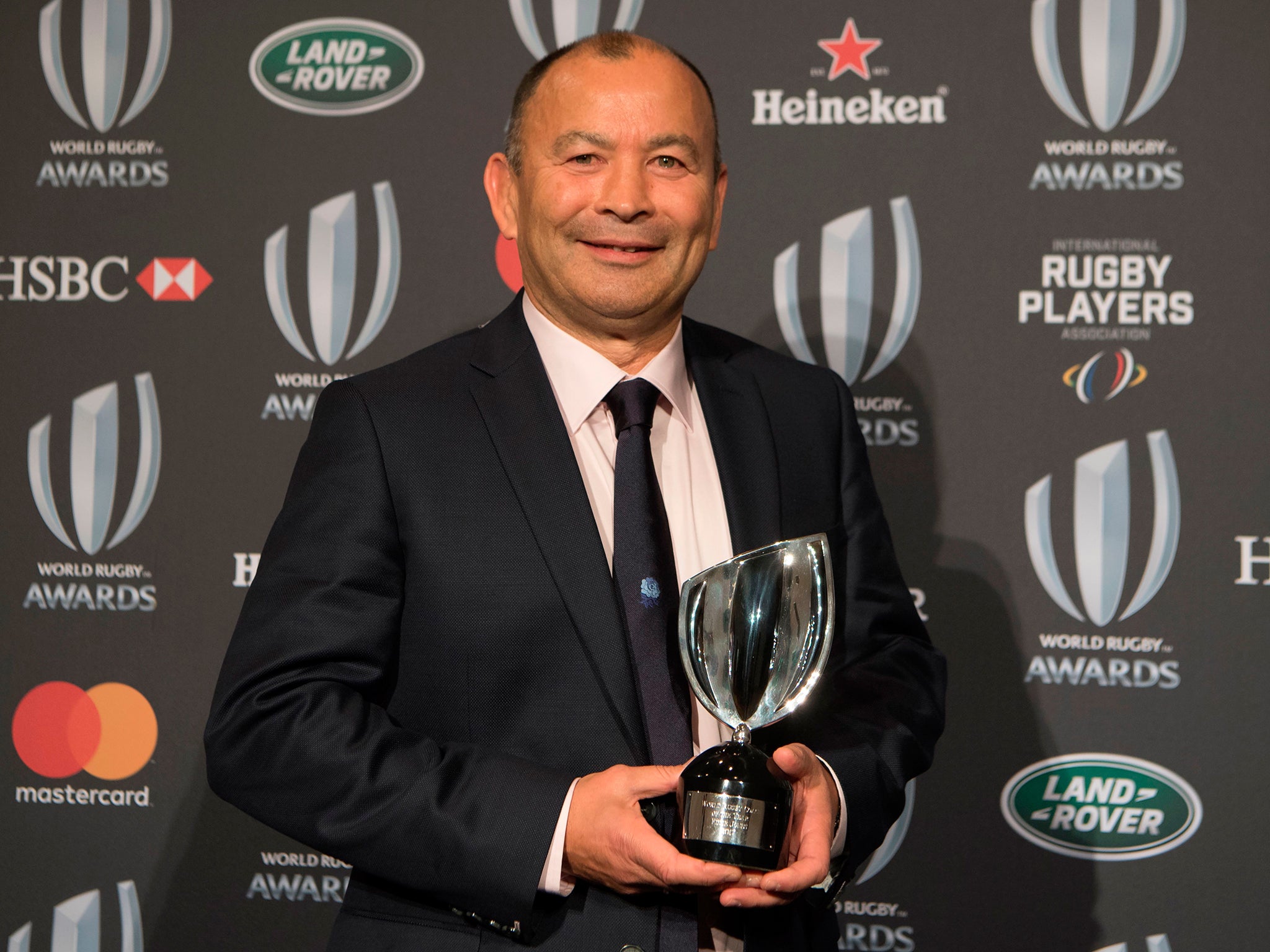 &#13;
Jones was named Coach of the Year at the World Rugby awards last month &#13;