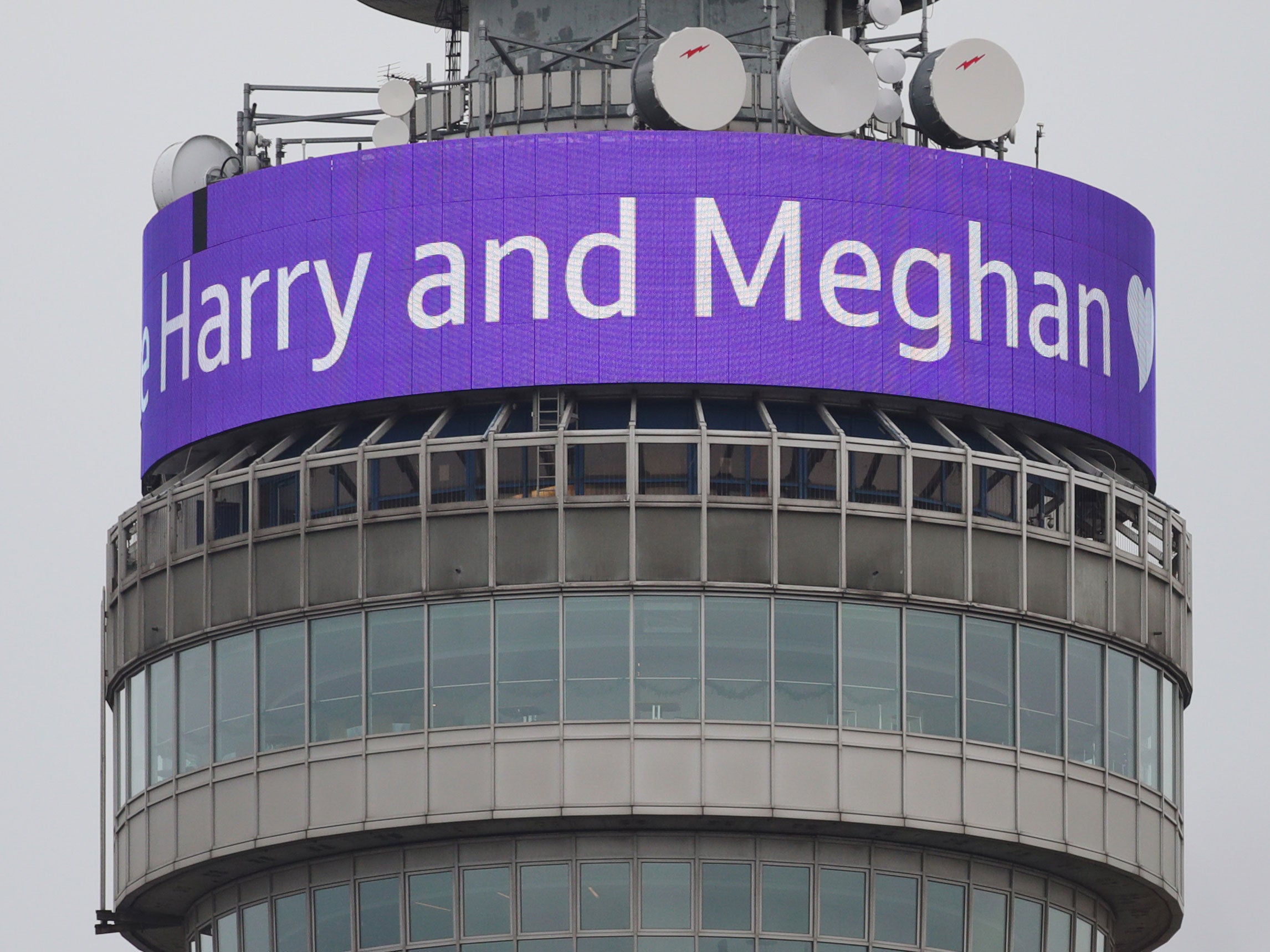 The BT Tower infoband beamed out the news of the Royal engagement. And the BT PR man emailed journalists to make sure everyone knew about it.
