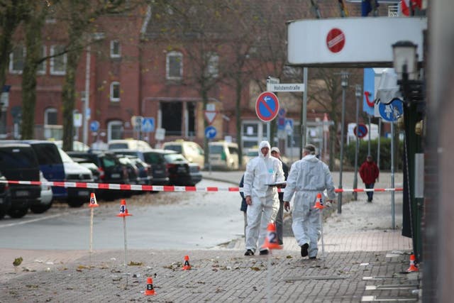 Police at the scene in Cuxhaven, Germany