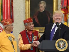 Trump uses 'Pocahontas' slur in address to Native American veterans