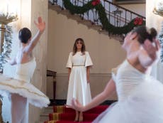 Donald and Melania Trump receive White House Christmas tree